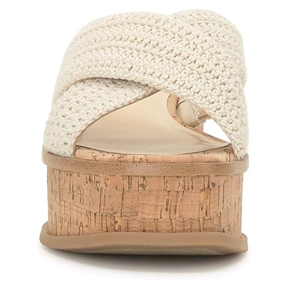 NEW Jessica Simpson Ediza Crochet Platform Sandal in Off White Sz. 11 - Picture 2 of 7